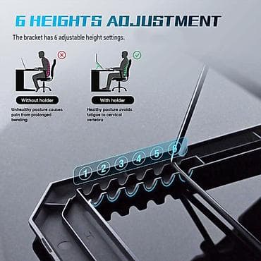 notebook ram: M-LID H5 RGB Laptop Soyuducu Stend | 6 Fan | 3 Sürət | 2000 RPM M-LID — 8