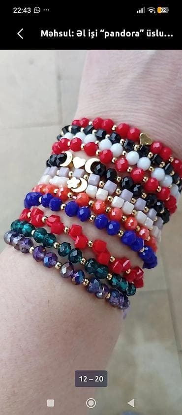Bilərziklər: Məhsul: Əl işi “pandora” üslubunda bilərziklər - Material: cilalanmış — 5