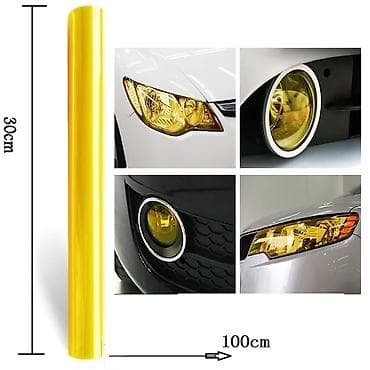 4 bolt disk: Avtomobil faraları üçün sarı vinil qoruyucu plyonka - Ölçülər: • 30 — 1