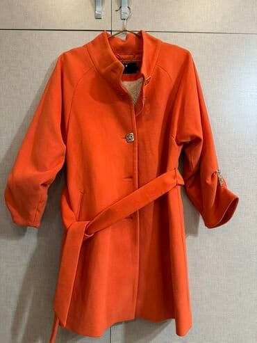qadınlar üçün təbii dublyonkalar: Palto, L, rəng - Narıncı — 1