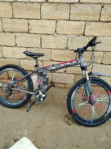 velosiped isiqi: Stels SX iki amortizatorlu dağ velosipedi - Çərçivə: qatlanan — 1