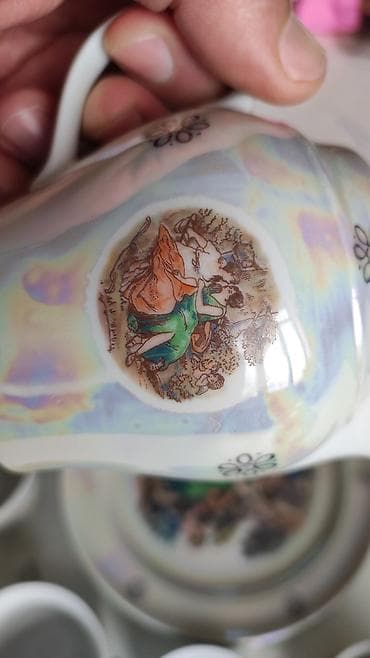 hamam naboru: Çay dəsti, rəng - Ağ, Farfor, Madonna, 6 nəfərlik, Almaniya — 9