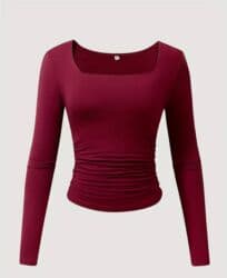 qış qadın koftaları: Bordo qirmizi kofta — 2