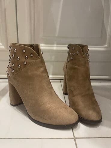 Çəkmələr: Ölçü: 38, rəng - Bej, İşlənmiş — 3