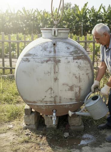 Bak, Paslanmayan polad, 1000 l l, İşlənmiş, Ünvandan götürmə