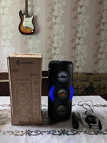 ev kinoteatri satilir: Kalonka yenidir. Ölçü olaraq hündürlüyü 40 sm dir .Bluetooth mövcuddur — 2