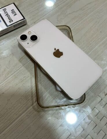 used mobiles in baku: IPhone 13, 128 GB, Ağ, Zəmanət, Simsiz şarj, Face ID — 8