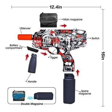 игрушечный металлический пистолет в бишкеке: Oyuncaq Slikon Gülle atan Avtomat ● Oyuncaq Avtomat Slikon Gülle atir — 3