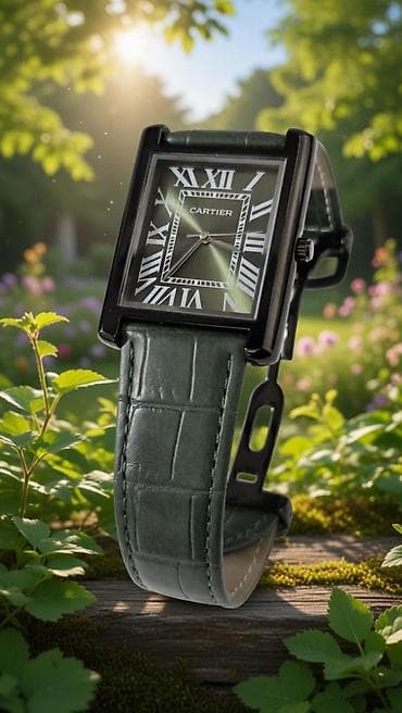 qara kemer: Qol saatı, Cartier, rəng - Qızılı — 10