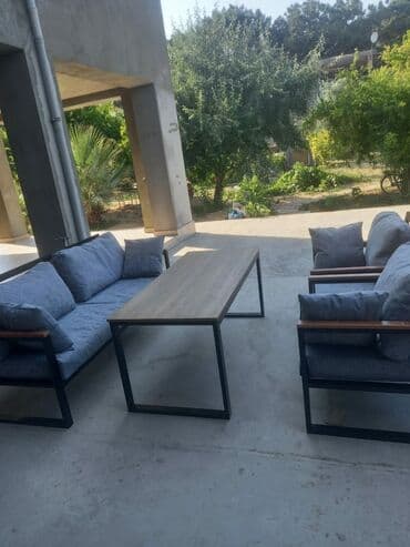 paduqa satisi: Yeni, Kvadrat masa, 4 stul, Açılmayan, Skameykalar ilə, Metal, Azərbaycan — 3