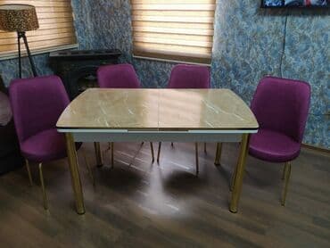 yigilib acilan stollar: Mətbəx üçün, Yeni, Açılan, Dördbucaq masa, 4 stul — 9