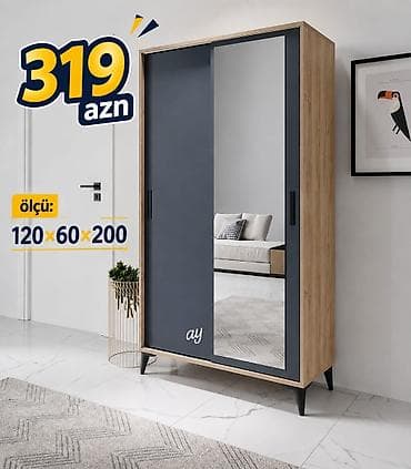 amin turşuları: Mebel növü: Geyim dolabı (sürgülü) Ölçü: 120 × 60 × 200 sm Təsvir: - — 1