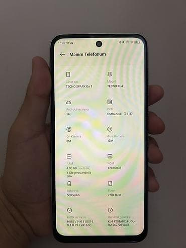 Tecno 128 GB, rəng - Ağ lalafo.az -da Tecno 128 GB, rəng - Ağ