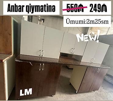 Mətbəx mebellərinin sifarişlə hazırlanması Ümumi ölçü: 2 metr 25 sm - lalafo.az -da Mətbəx mebellərinin sifarişlə hazırlanması Ümumi ölçü: 2 metr 25 sm -