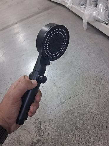 Qara rəngli əl duşu başlığı - Material: möhkəm ABS plastik, mat qara — 2