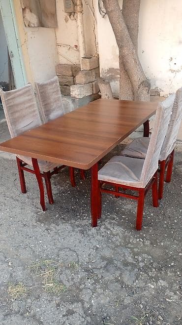temiz bal: Mətbəx üçün, Açılmayan, Dördbucaq masa, 4 stul — 1