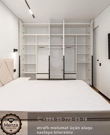 qapi: Yeni, Açılan, 6 qapı Düz dolab, Qarderob, paltar dolabı — 2