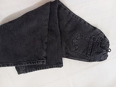 uşaq ucun motor: ZARA Kids cırıq detalı geniş kəsimli uşaq cins şalvarı yep yeni hec — 4