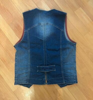 qara cins pencekler: Cins jilet satılır. - Material: klassik mavi denim (cins), kontrast — 2