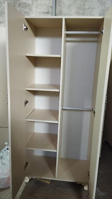 gul rəf: 2 qapılı, Güzgülü, Bej, Digər material, Açılan, Düz dolab — 2