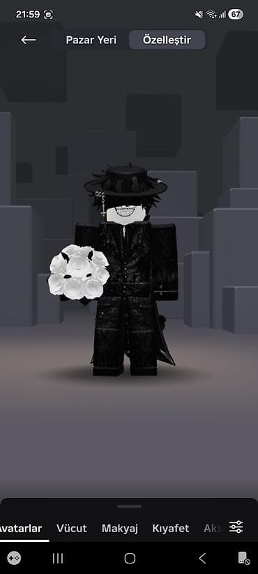 Roblox avatar dəsti – qaranlıq stil Paketin tərkibi: - Qara temalı