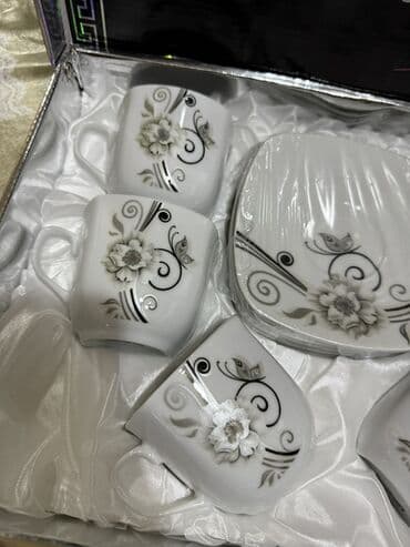 встроенная сушилка для посуды: Чайный набор, цвет - Белый, Фарфор, Schafer, Турция — 2