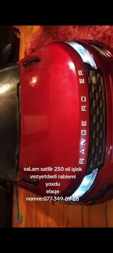 masin ucun xor xor: Uşaq üçün elektrikli maşın – Range Rover üslubunda, qırmızı rəng. - — 4