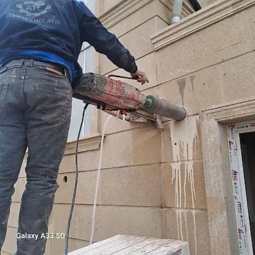 40x40 pencere: Beton və daşda dəqiq kəsim–deşik xidmətləri - Diamond core drilling — 3
