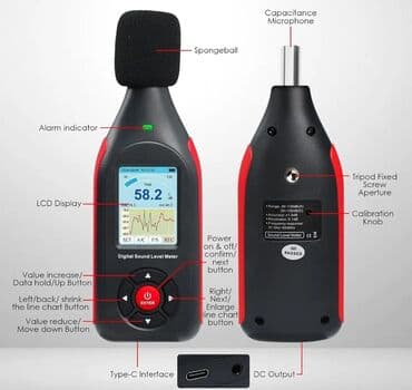 aftamat: Sonometr Peşəkar desibelmetr. Model: BENETECH GT-1355A - — 5