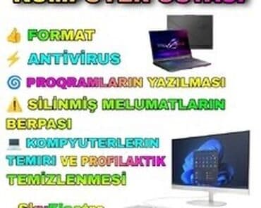 Kompüter xidmətləri - Format və sistemin yenidən quraşdırılması -
