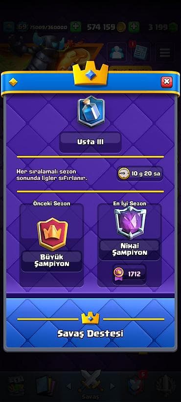 70 seviyye hesabdir Kahraman mini pekka, şovalye var ve 3 cü de