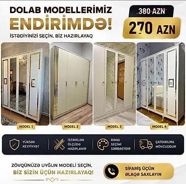 klasik mebel: Düz dolab, Yataq otağı üçün, Qarderob, Açılan, Korpuslu — 1