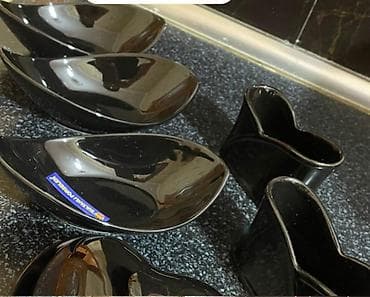 sam aqaci: Zərif dekor dəsti - 2 mərtəbəli şirniyyat/furshet qabı: Şüşə — 5