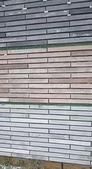 Fasad üçün müxtəlif rəng və fakturalı dekorativ daş panelləri. Bu — 4