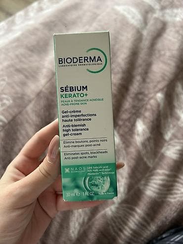 uzdeki sizanaqlar ucun derman: Üz geli, Bioderma, Akneyə meyilli dəri üçün, 30 ml — 1