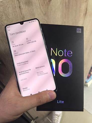 samsung a33 ekran: Xiaomi Mi Note 10 Lite, 128 GB, rəng - Qara, 
 İki sim kartlı — 3