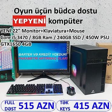online komputer isi: ŞOK ENDİRİM!!! QAÇIRMAYIN!!! ⭐Tək Sistem Bloku 415 AZN ⭐KOMPLEKT CƏMİ — 1