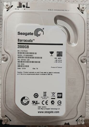 Процессоры: Внутренний Жёсткий диск (HDD) Seagate, 2 ТБ, 5400 RPM, 3.5", Новый — 4