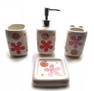 Hamam desti. 4predmet, material keramika. Набор в ванную "Цветы" lalafo.az -da Hamam desti. 4predmet, material keramika. Набор в ванную "Цветы"