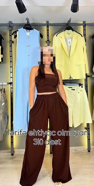La femmedən 50 azn alınıb 1 dəfə səyahətə geyinilib. 3lü dəst S razmer — 3