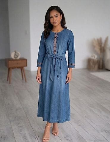 libas: Denim maxi don — 1