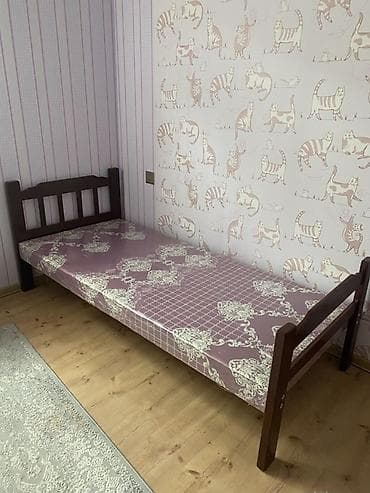 Односпальная кровать, Без подьемного механизма, С матрасом, Без выдвижных ящиков — 2