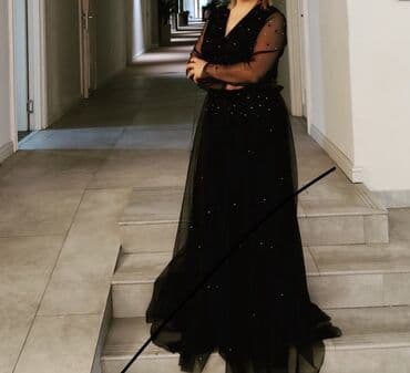 детские платья с длинным рукавом: Вечернее платье, Макси, One size — 1