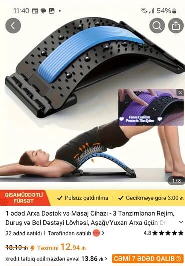 Termometrlər: Temodan gətirilib.Bel dikəldən,onurga əyriliyini tənzimliyən,istədiyin — 1