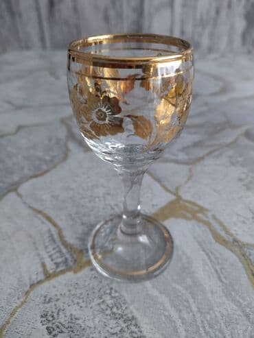 ickilər: Qədəhlər, rəng - Qızılı, Şüşə, 200 ml, Türkiyə — 8