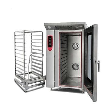 Sənaye tipli konveksiya sobası və çıxarıla bilən tepsili rəf (trolley)