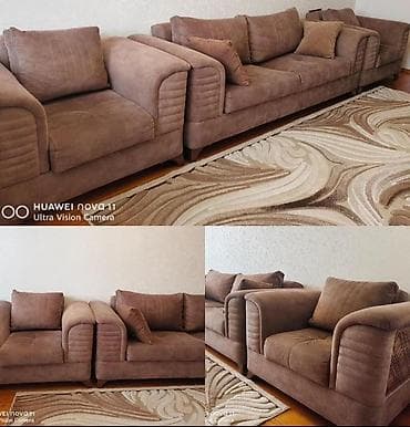 İşlənmiş, Divan, 2 kreslo, Bazalı, Açılan — 1