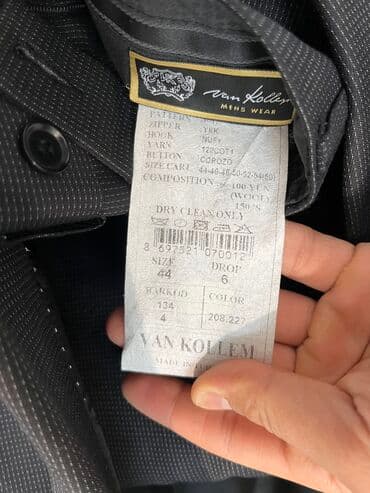 kişi ucun klassik qara kostyum: Kostyum, Demisezon, 2XL — 3