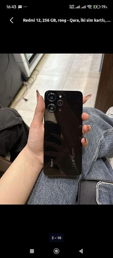 dvd disk qiymeti: Redmi 12, 256 GB, rəng - Qara, İki sim kartlı — 1