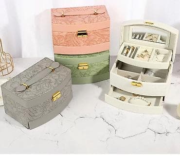 sandığ: Zinət əşyaları üçün şık təşkilatçı qutu - Ölçülər: 21.9 × 16 × 14.2 — 1